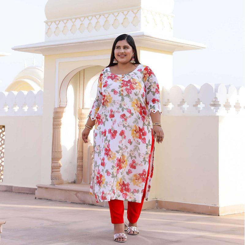 Cherry Blossom Chiffon Suit Set