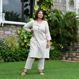 Beige & Bold Striped Co-ord Set