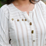 Beige & Bold Striped Co-ord Set