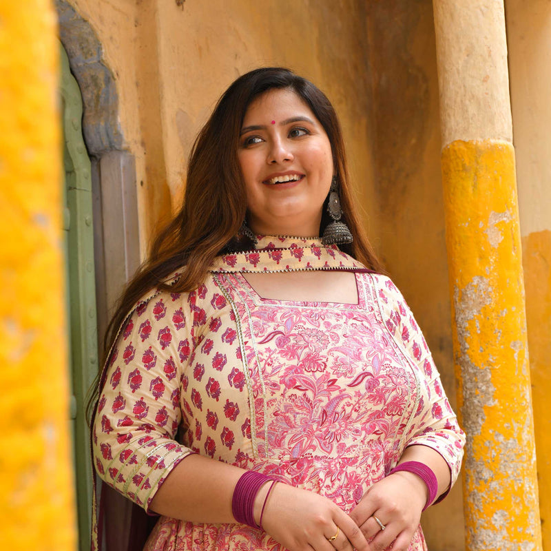Dilkhush Mehek Floral Cotton Anarkali