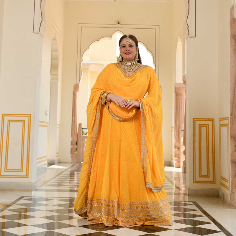 Pehli Kiran Leheriya Georgette Lehenga Set