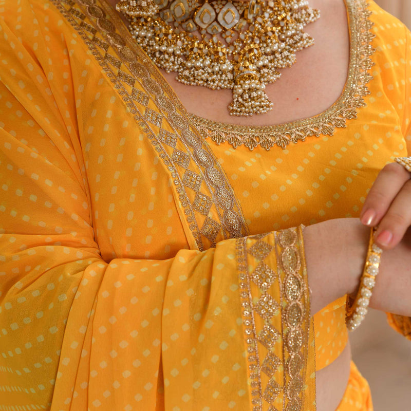 Pehli Kiran Leheriya Georgette Lehenga Set