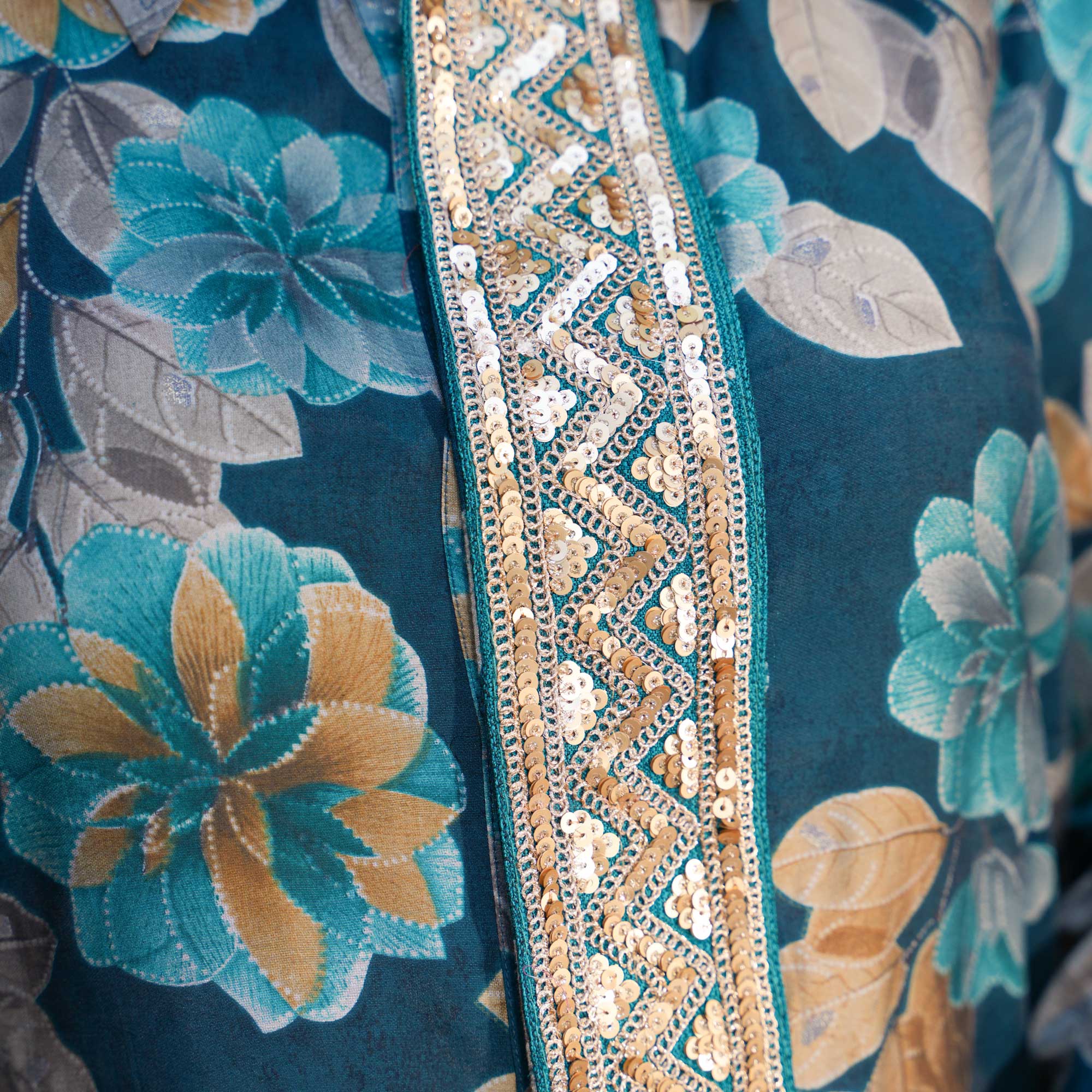 Seafoam Blossom Modal Embroidered Co-Ord Set