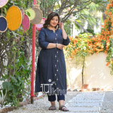 Ocean Mermaid Hand Embroidered Rayon Kurta