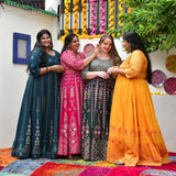 Shiraz Pink Placement Print Anarkali