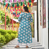 Bed of Lotus Floral Chikan Laced Kurta