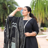 Black Diamond Gota Cotton Anarkali