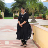 Black Diamond Gota Cotton Anarkali