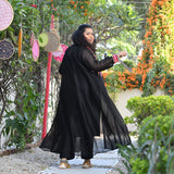 Ravishing Black Kutch Embroidered Cape Co-ord Set