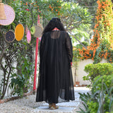 Ravishing Black Kutch Embroidered Cape Co-ord Set