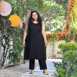 Ravishing Black Kutch Embroidered Cape Co-ord Set