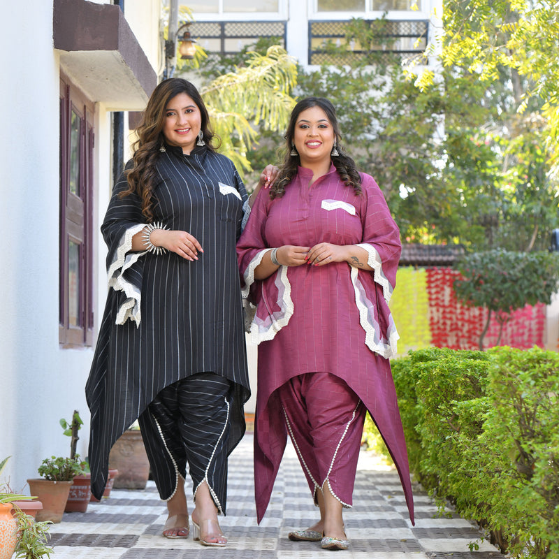 Glamorous Dahlia Dhoti Set