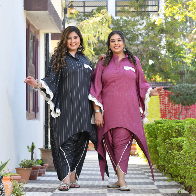 Glamorous Dahlia Dhoti Set
