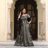 Sparkling Night Embroidered Pure Georgette Anarkali Dress