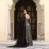 Sparkling Night Embroidered Pure Georgette Anarkali Dress