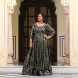 Sparkling Night Embroidered Pure Georgette Anarkali Dress