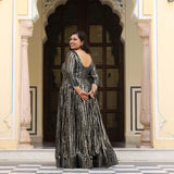 Sparkling Night Embroidered Pure Georgette Anarkali Dress