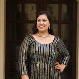 Sparkling Night Embroidered Pure Georgette Anarkali Dress