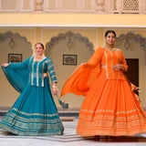 Mayura Blue Sequin Embroidered Lehenga  Set