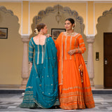 Mayura Blue Sequin Embroidered Lehenga  Set