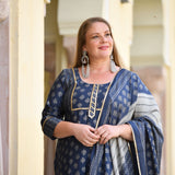 Mystic Blue Modal Kurta