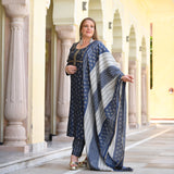 Mystic Blue Modal Kurta