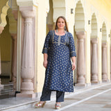 Mystic Blue Modal Kurta