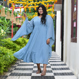 Baby Blue Polka Dress