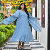 Baby Blue Polka Dress