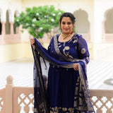 Blue Zodiac Banarasi Anarkali Dress