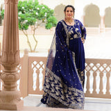 Blue Zodiac Banarasi Anarkali Dress