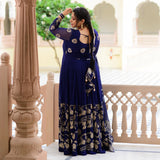 Blue Zodiac Banarasi Anarkali Dress