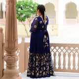 Blue Zodiac Banarasi Anarkali Dress