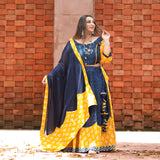 Jodhpur Neela Peela Lehenga Set