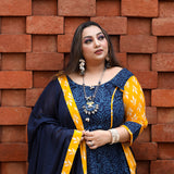 Jodhpur Neela Peela Lehenga Set