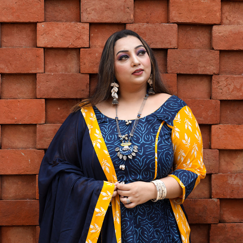 Jodhpur Neela Peela Lehenga Set