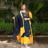 Jodhpur Neela Peela Lehenga Set