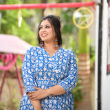 Blue Water Lily Aline Dress