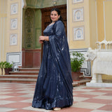 Blueberry Sequin Embroidered Lehenga Set