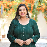 Emerald Elegance Rayon Kurta With Pant