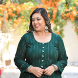 Emerald Elegance Rayon Kurta With Pant