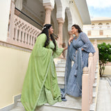 Moon Mist Chikankari Lehenga Set