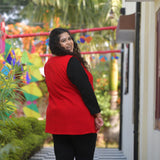 Woollen Cornell Red Knitted Cardigan