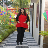 Woollen Black Stretchable Knitted Top
