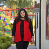 Woollen Cornell Red Knitted Cardigan