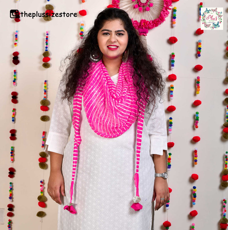 Leheriya Hand Dyed Stole Cum Dupatta