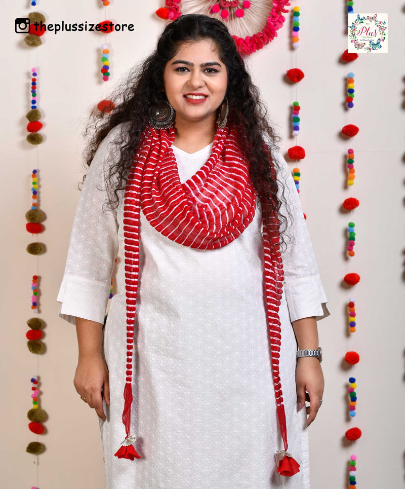 Leheriya Hand Dyed Stole Cum Dupatta
