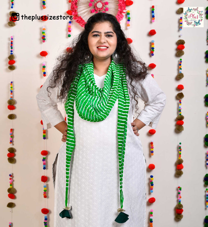 Leheriya Hand Dyed Stole Cum Dupatta