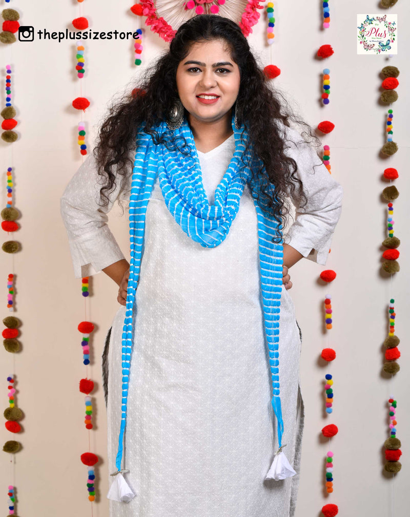 Leheriya Hand Dyed Stole Cum Dupatta