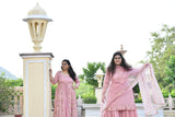 Rose Gold Sequin Crepe Sharara Set